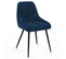 Lot De 4 Chaises Thalya En Velours Bleu Avec Accoudoirs