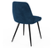 Lot De 4 Chaises Thalya En Velours Bleu Avec Accoudoirs