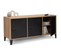 Buffet Bas 113 Cm Ester Bois 3 Portes Métal Noir Design Industriel