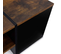 Table Basse Bar Contemporaine Rectangulaire Izia Avec Coffre Bois Effet Vieilli Et Noir