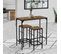 Ensemble Table Haute De Bar Dayton 100 Cm Et 2 Tabourets Effet Vieilli Design Industriel