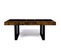 Table à Manger Extensible Rectangle Phoenix 6-10 Personnes Bois Effet Vieilli Et Noir 160-200 Cm