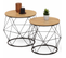 Lot De 2 Tables Basses Filaires Detroit Rondes 40/45 Design Industriel