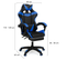 Fauteuil De Gaming Alex Réglable Avec Repose-pied, Coussin De Tête Et Coussin Lombaire Noir Et Bleu