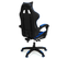 Fauteuil De Gaming Alex Réglable Avec Repose-pied, Coussin De Tête Et Coussin Lombaire Noir Et Bleu