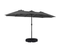 Parasol Double Figari Gris 450 X 260 Cm Avec 4 Dalles Et Housse