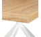 Table à Manger Rectangle Alix 8 Personnes Pied Araignée Bois Et Blanc 160 Cm