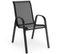 Salon De Jardin Madrid Table 190 Cm Et 8 Chaises Empilables Noires