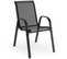 Salon De Jardin Madrid Table 190 Cm Et 8 Chaises Empilables Gris Anthracite Plateau Transparent