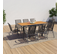 Salon De Jardin Poly Extensible Table 90-180 Cm Et 8 Chaises Bois Et Gris Anthracite