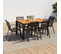 Salon De Jardin Poly Table 150 Cm Et 6 Chaises Empilables Bois Et Noir