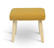 Fauteuil Scandinave Liv Avec Repose Pieds En Tissu Jaune