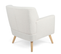 Fauteuil Scandinave Liv En Tissu Bouclette Blanc