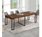 Table Console Extensible Toronto 10 Personnes 235 Cm Bois Foncé Design Industriel