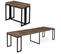 Table Console Extensible Toronto 10 Personnes 235 Cm Bois Foncé Design Industriel