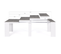 Table Console Extensible Orlando 10 Personnes 235 Cm Bois Blanc Et Effet  Béton