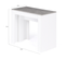 Table Console Extensible Orlando 10 Personnes 235 Cm Bois Blanc Et Effet  Béton