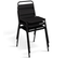 Salon De Jardin Soho Table 150 Cm Acier + Acacia Et 6 Chaises Empilables Noires