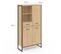 Buffet Haut H. 160 Cm Detroit 3 Portes Avec Tiroir Design Industriel