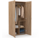 Armoire 2 Portes Vito Hêtre Penderie 80 Cm Avec Étagères Rangement Maxi Capacité