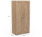 Armoire 2 Portes Vito Hêtre Penderie 80 Cm Avec Étagères Rangement Maxi Capacité