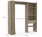 Dressing Extensible Hêtre Marty 120/170 X 50 X 180 Cm Avec Rideau + Double Penderie + Étagères