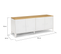 Buffet Bas 140 Cm Ester 4 Portes Métal Blanc Plateau Bois Design Industriel