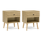 Lot De 2 Tables De Chevet Emmie 1 Tiroir Scandinaves Hêtre