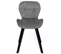 Lot De 4 Chaises Robine En Velours Gris Clair Pieds Noirs