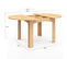 Table à Manger Extensible Ronde Dona 4-6 Personnes Façon Hêtre 120-160 Cm