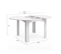 Table à Manger Extensible Ronde Dona 4-6 Personnes Blanc 120-160 Cm