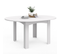 Table à Manger Extensible Ronde Dona 4-6 Personnes Blanc 120-160 Cm