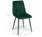 Lot De 4 Chaises Mila En Velours Mix Color Vert, Gris Clair, Gris Foncé, Bordeaux