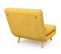 Fauteuil Convertible Romeo Lit D'appoint 1 Place 80x190 Cm Tissu Jaune