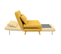 Fauteuil Convertible Romeo Lit D'appoint 1 Place 80x190 Cm Tissu Jaune