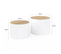 Lot De 2 Tables Basses Cylindres Gigognes Galia Bois Et Blanc