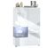Vitrine Blanc Mat Et Brillant Insertion Grise Laquée (lxhxp) : 91,5 X 136,5 X 37 Cm + LED Blanc
