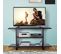 Meuble TV Table Basse Sur Roulettes Noir