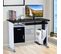 Bureau Informatique Design Mdf Noir Et Blanc