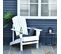 Fauteuil De Jardin Adirondack Bois De Sapin Blanc - Outsunny