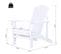 Fauteuil De Jardin Adirondack Bois De Sapin Blanc - Outsunny