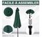 Parasol Inclinable De Jardin Ø 2,7 M Alu. Polyester