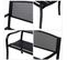 Banc 3 Places De Jardin Style Contemporain Noir