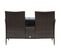 Banc De Jardin Design Contemporain 2 Places Tablette Intégrée Chocolat