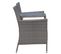 Banc De Jardin Design Contemporain 2 Places Tablette Intégrée Gris