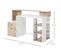 Bureau Informatique 137 L X 55 L X 92 H Cm Chêne Blanc