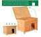 Niche Chien Sur Pied Dim. 85l X 58l X 58h Cm - Toit Ouvrant Bitumé Vert - Bois Sapin Pré-huilé