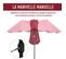 Grand Parasol Droit De Jardin Acier Polyester