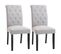 Lot De 2 Chaises Style Chesterfield Lin Gris Clair