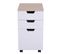 Caisson De Bureau Sur Roulettes 3 Tiroirs Coulissants Mdf Blanc Bois Clair